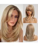 24-Inch Testar Blonde Wig for Women | Heat-Resistant Wigs with Air Bangs | Perfect for Daily and Party Use - Buy Online on GoSupps.com