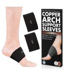 Dr. Frederick's Original Copper Infused Arch Support Sleeves - 2pcs - Arch Support Bands for Plantar Fasciitis, Flat Feet, Fallen Arches - Fast Pain Relief - Arch Support Braces for Women & Men - Buy Online on GoSupps.com