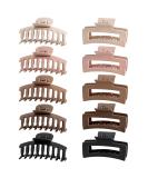 Buy Lolalet 10-Piece Large Hair Clips Slip-Resistant 8cm Jaw Clips for Thick Hair | Stylish Hair Accessories for Women & Girls (Pattern E) - Buy Online on GoSupps.com