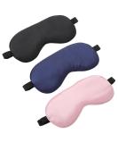 Buy Silk Eye Masks for Sleep - Adjustable Strap 3 Pack Soft Satin Sleep Masks for Women & Men | Travel Blackout Eye Cover - Buy Online on GoSupps.com