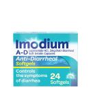 Imodium A-D Anti-Diarrheal Medicine Softgels with 2 mg Loperamide Hydrochloride per Capsule, Diarrhea Relief to Help Control Symptoms Due to Acute, Active & Traveler's Diarrhea, 24 ct. 24 Count (Pack of 1) Softgels - Buy Online on GoSupps.com