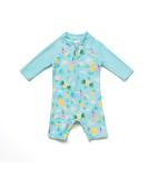 Bonverano Baby Girls Long-Sleeve Swimsuit | UPF 50+ Sun Protection | Pineapple | 2-3 Years - Buy Online on GoSupps.com