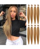 Leeven 8 Packs Blonde Pre Stretched Braiding Hair 26 Inch Yaki Braiding Hair Extensions for Box Braids Hot Water Setting Pre Stretched Braiding Hair Extensions Blonde EZ Braids /26 Inch 27# 26 Inch (Pack of 8) 27# - Buy Online on GoSupps.com