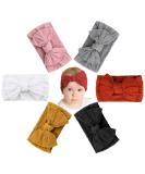 Buy Makone Baby Headbands - Stretchy Dot Hair Bands with Pom Pom Big Bows - Multi-Colored 6-Pack for Infants - Buy Online on GoSupps.com