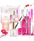 Modelones Cuticle Remover & Oil Kit - 8 Piece Cuticle Care Set for Nail Strengthening & Moisturizing - Ideal for Home & Salon Use - Buy Online on GoSupps.com