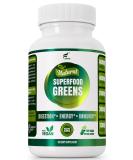 Organic Vegan Super Greens Capsules with Ashwagandha - Immune Support with All Natural Whole Food Nutrients Chlorella, Moringa, Spirulina, Turmeric, Kale. Improve Digestion, Boost Energy - Detox Pills - Buy Online on GoSupps.com