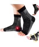 Dr. Neuropathy Socks - Compression Ankle Support for Women & Men | XX-Large Black Soothe Socks for Neuropathy - Buy Online on GoSupps.com