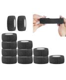 Anampion Self-Adhesive Bandage - 12 Rolls (2.5cm x 4.5m) - Elastic Fixing Bandage for Sports & Vet Wrap (Black) - International Shipping Available - Buy Online on GoSupps.com