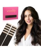 Buy Salife Tape Extensions - 10pcs Real Hair 35cm Dark Brown Invisible Tape In Extensions for Effortless Style - Buy Online on GoSupps.com