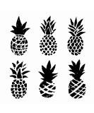 Dopetattoo 6 Sheets Temporary Pineapple Black Sketch Hawaiian Stamp Tattoos for Men and Women - Perfect for Neck, Arm, and Chest - Buy Online on GoSupps.com