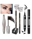 Wismee Waterproof Liquid Eyeliner Stamp & Mascara Set for Long-Lasting Eye Makeup | Black Volume & Length Eyelashes | Quick Drying & Sharpener Included | Cosmetic Kit for Women & Girls - Buy Online on GoSupps.com