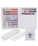 Noverlife Professional 216 Nail Colors Chart - White | Nail Gel Polish Display Booklet for Salon Nail Design | Color Swatches Practice Card Design Board - Buy Online on GoSupps.com