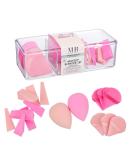 Expressions 16pc Makeup Blender Set - Pink Beauty Sponges Wedges & Organizer for Flawless Makeup Application | Assorted Blenders - Shop Internationally - Buy Online on GoSupps.com
