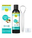 Buy Coconut Pulling Oil - Mint Oil Pulling Mouthwash for Teeth Whitening & Gum Health | Natural Alcohol-Free Fresh Breath + Tongue Scraper (8 fl oz - Buy Online on GoSupps.com