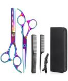 Lictin Hairdressing Scissors Hair Thinning Scissors Set and Hair Scissors 6.0 inch + Presentation Case/Box + Black Comb + Thinning Hair Comb + Black Hair Clip 5 Count (Pack of 1) - Buy Online on GoSupps.com