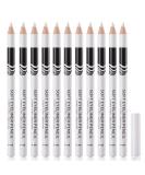 WENJLYJ 12 PCS White Eyeliner Pencils - Professional Long Lasting Waterproof Makeup Pencils for Inner Corner Highlighting - Highly Pigmented Eye Liner Pen Set for Women - Buy Online on GoSupps.com