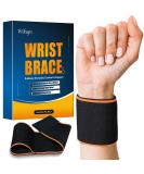 Adjustable Carpal Tunnel Wrist Brace - Compression Support for Pain Relief | Ideal for Fitness Weightlifting Tendonitis & Arthritis | Orange - Buy Online on GoSupps.com