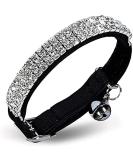 Buy CHUKCHI Soft Velvet Adjustable Diamante Bling Collar for Cats & Small Dogs - Safe & Stylish with Bells - International Shipping Available - Buy Online on GoSupps.com