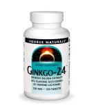 Buy Source Naturals Ginkgo-24 120 mg | 120 Tablets for Enhanced Memory & Focus - Buy Online on GoSupps.com