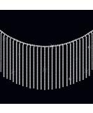 1 Yard Silver Rhinestone Fringe Trim for Sewing Crafts & Wedding Party - Crystal Diamond Ribbon Tassel Chain for Female Jewelry - Buy Online on GoSupps.com