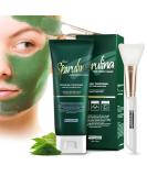 Real Spirulina Pore Perfect Mask 100g | Best Clay Face Mask for Skincare Detox & Pore Minimizing | Korean Skincare & Green Tea Infused - Buy Online on GoSupps.com