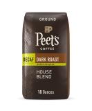 Peet's Coffee, Dark Roast Decaffeinated Ground Coffee - Decaf House Blend 18 Ounce Bag Decaf House Blend 18 Ounce (Pack of 1) - Buy Online on GoSupps.com