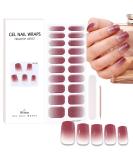 20PCS Semi Cured Gel Nails Gel Nail Stickers - Semi Cured Gel Nails Strips - Semi Cured Gel Nail Wraps - Glossy & Long Lasting Gel Nail Stickers Need UV Light (Gradient Shiny Design) - Buy Online on GoSupps.com
