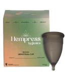 Hempress Charcoal Period Cup - Medical Grade Silicone Reusable Menstrual Cup for Women Soft Leakproof & Stain Resistant - Up to 12 Hour Comfort - Buy Online on GoSupps.com