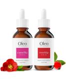 Japanese Camellia Seed Oil & Rosehip Seed Oil - 100% Pure Organic Cold-Pressed - Hair Face Body - Rich in Vitamin E - 60ml - Buy Online on GoSupps.com