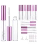 YITOU 12 Pcs 10ml Empty Mascara Tubes with Eyelash Wand | Refillable Clear Bottles for Castor Oil | DIY Cosmetics Container | Bulk Wholesale Purple - Buy Online on GoSupps.com