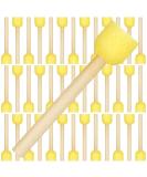 40-Piece Round Sponge Foam Brush Set with Wooden Handle - Ideal for Kids Painting Crafts (0.6 Inch) - Buy Online on GoSupps.com