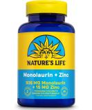 Nature's Life Monolaurin + Zinc | 90 Vegetarian Capsules for Immune Support - Buy Online on GoSupps.com