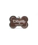 DogTap Solid Digital Dog Tag - NFC & QR Code for Contact Details | Waterproof Robust PVC & Metal | Perfect 41.6 x 28.5 x 4.6 mm Brown Design - Buy Online on GoSupps.com