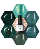 modelones Gel Nail Polish Glitter Green - 6 Pcs Glitter Green Sparkle Gel Polish Kit Soak Off Nail Lamp Avocado Dark Green Nail Gel Nail Kit Nail Art Design Gifts for Women BLINKING BRILLIANT - Buy Online on GoSupps.com