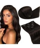 Shop Laavoo Dark Brown Real Hair Extensions - 50cm Clip In Remy 7PCs 105g for Effortless Volume - Buy Online on GoSupps.com