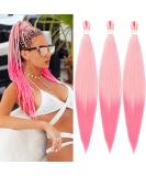 Ancient Lichenhair 20 Braided Hair Extensions - 3 Packs of 613 Pink Synthetic Box Braids - Buy Online on GoSupps.com