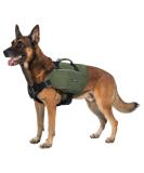 OneTigris CAMELUS Dog Backpack for M/L Size Dogs - Tear-Resistant Hiking & Camping Gear in Ranger Green - Buy Online on GoSupps.com
