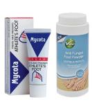 Athletes Foot Treatment Bundle: Mycota Cream (25g) & Anti Fungal Foot Powder (75g) - Buy Online on GoSupps.com