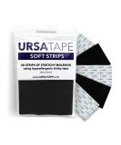 URSA Tape Stretchy Moleskin Fabric Tape 30-Pack Strips Heavy-Duty No-Residue Fashion Tape and Body Tape for Fabric Shoes Skin and More Black 8 x 2.5 cm (3.14 x 0.98 inches) Black 30 - Buy Online on GoSupps.com