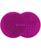 Lilyleaf Large Silicone Makeup Brush Cleaning Mat (8.5 x 6.1 inches) - 5 Texture Brush Cleaner Pad - Portable Scrubber Mat with Suction Cups - Buy Online on GoSupps.com
