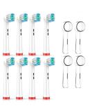 Replacement Toothbrush Heads Compatible with Oral-B Braun | Pack of 8 Precision Refills for Electric Brush Heads - Fits Oral-B 7000 Pro 1000 9600 500 3000 8000 Vitality Plus - Buy Online on GoSupps.com