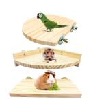 3PCS Hamster Wooden Platform Perch Stand Natural Bird Budgie Toys and Accessories Parrot Cage Perch for Chinchilla Mouse Rat Dwarf Hamster Small Animals - Box Packaging - Buy Online on GoSupps.com