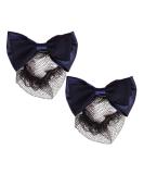 SUPVOX Hair Snood Net Clip - Two-Way Bow Mesh Clips & Elastic Headdress for Women (Black) - 2 Pieces - Buy Online on GoSupps.com