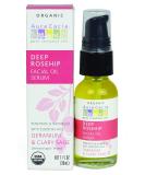 Aura Cacia Organic Deep Rosehip Facial Oil Serum with Geranium & Clary Sage - 1 fl oz - Buy Online on GoSupps.com