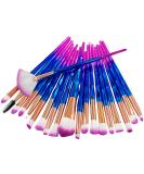 20 pieces of make -up brush set professional cosmetics brush tools with foundation Face brush eyeshadow brush eye brush lip brush Eyelin eyebrow brush blushing concealer brush color A. - Buy Online on GoSupps.com