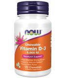 Now Foods Vitamin D-3 5000 IU - 120 Chewable Tablets - Buy Online on GoSupps.com