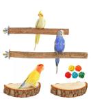 Reyshin 4-Piece Nature Birds Budgie Playground & Nibble Toys | Bird Accessories with 5 Rat Balls for Canaries & Lovebirds - Buy Online on GoSupps.com