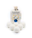FRIENDSHEEP 6-Pack XL Organic Wool Dryer Balls - Premium Reusable, Handmade, Cruelty-Free, Fair Trade Fabric Softener - No Lint - Creamy White - Buy Online on GoSupps.com