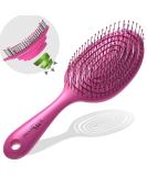 marQus Detangle Hair Brush - Ultra-Soft Bristles for Women and Men - Glide Through Tangles with Ease - For All Hair Types - Wet and Dry - 1 pcs Pink Brush - Buy Online on GoSupps.com