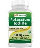 Best Naturals Potassium Iodide 130mg - 90 Tablets Dietary Supplement - Buy Online on GoSupps.com